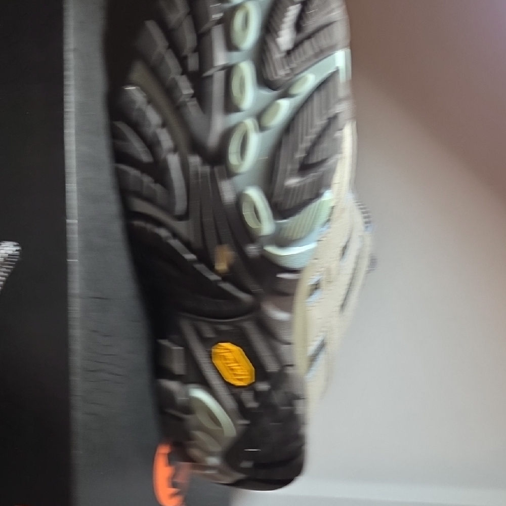 Merrell Women's Moab 2 WP Brindle Shoes - Tan and Gray 10.5 - Picture 6 of 8